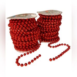 Red beaded garland spools